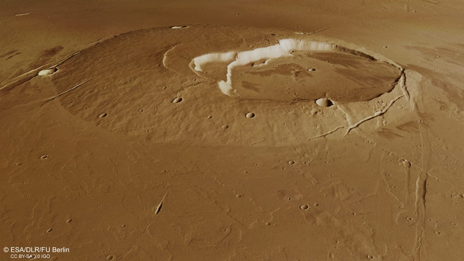 Novas imagens da sonda Mars Express revela passado geológico surpreendente de Marte