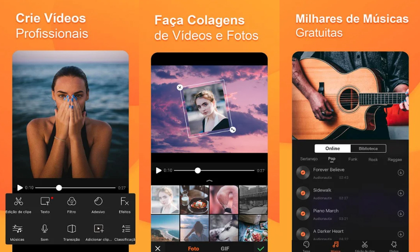 5 aplicativos de edição de vídeos gratuito