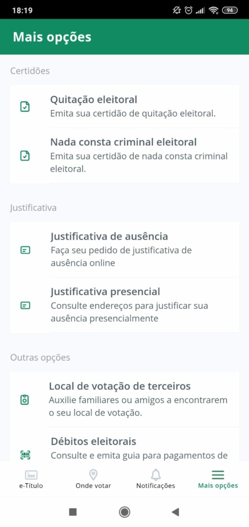 como justificar o voto no e-título