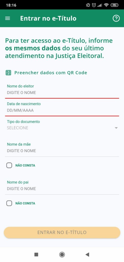 como se cadastrar no e-título