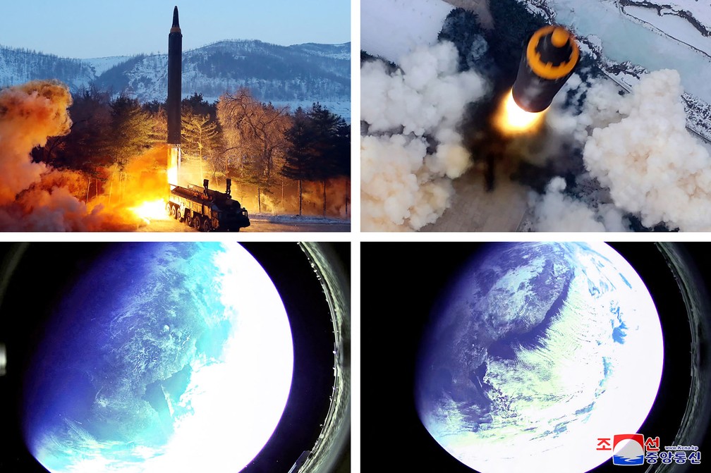 Coreia do Norte libera fotos da Terra do espaço após lançar seu míssel nuclear mais potente