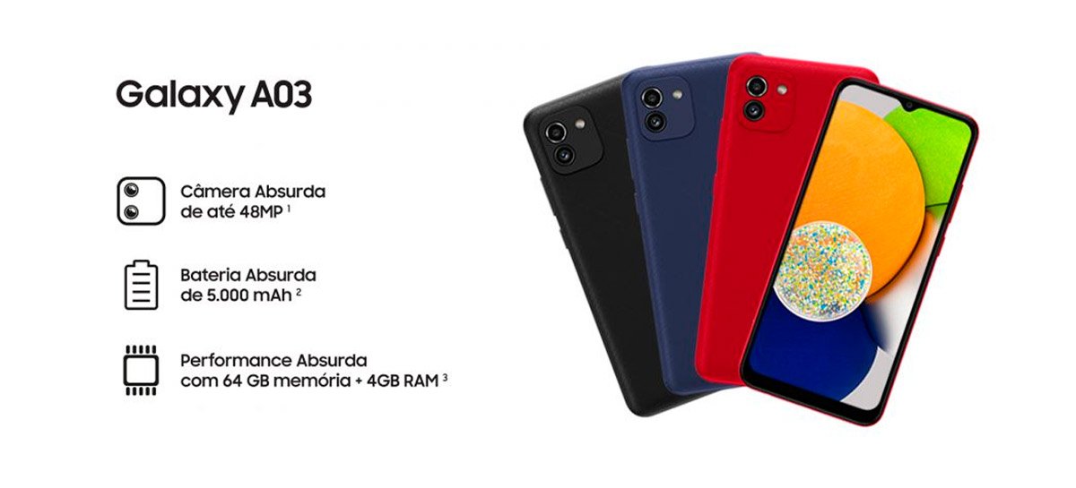 Galaxy A03 no Brasil