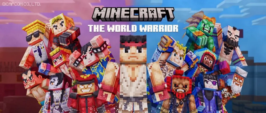 Street Fighter chega ao Minecraft com skins temáticas oficiais