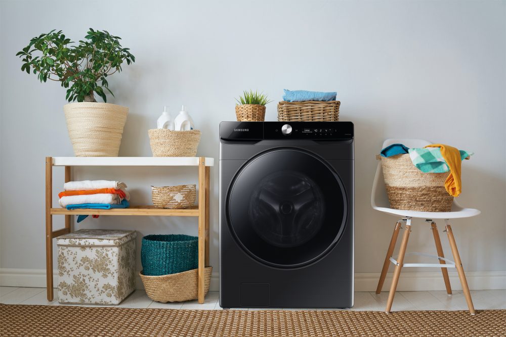 Novas lavadoras e secadoras da Samsung contam com IA