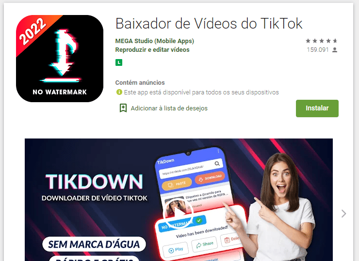 Baixador de Vídeos do TikTok