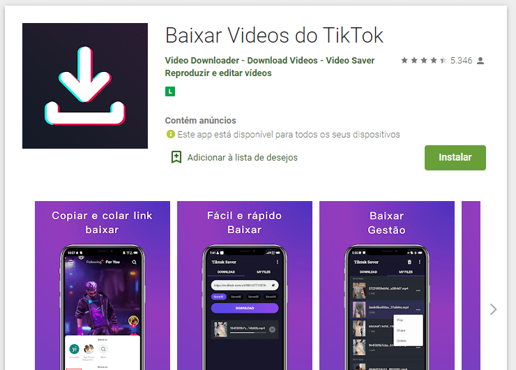 Baixar Videos do TikTok