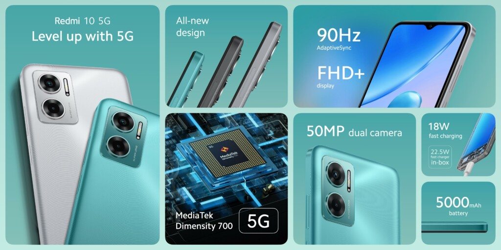 Redmi 10 5G (Imagem: Divulgação / Xiaomi)