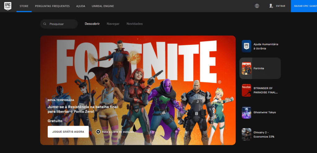 Portal Oficial Epic Games