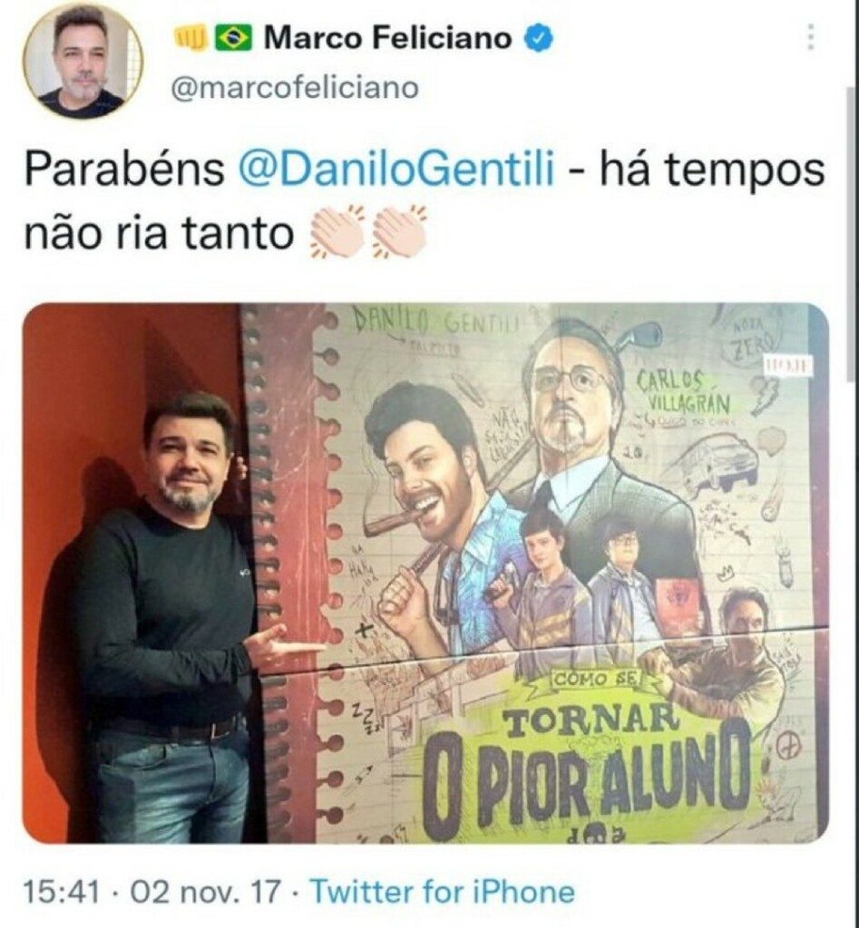 Marco Feliciano elogiando Danilo Gentili pelo seu filme