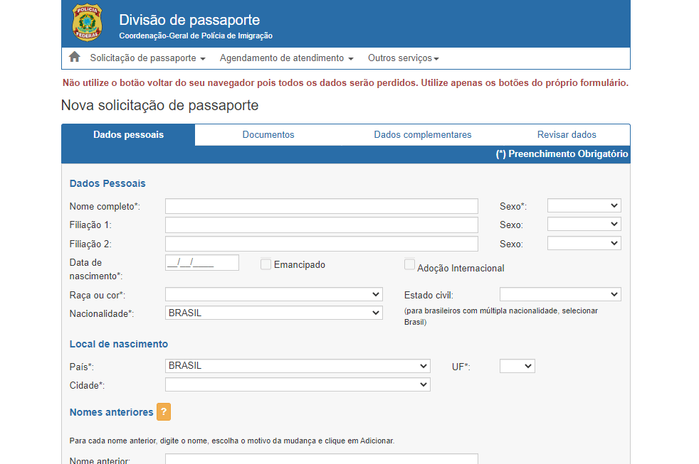 Divisão de passaporte