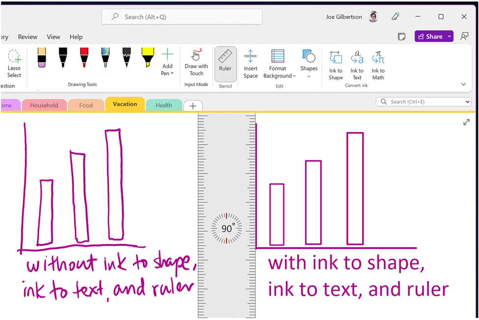 repaginação completa do OneNote