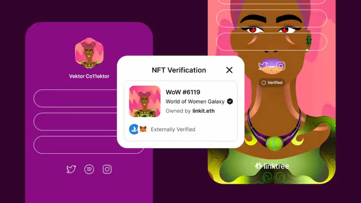 Linktree inclui recursos de NFTs inéditos na plataforma