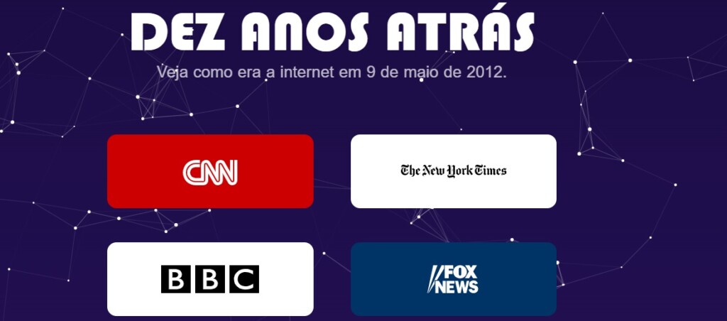 Cápsula do tempo: site mostra como a internet era no passado