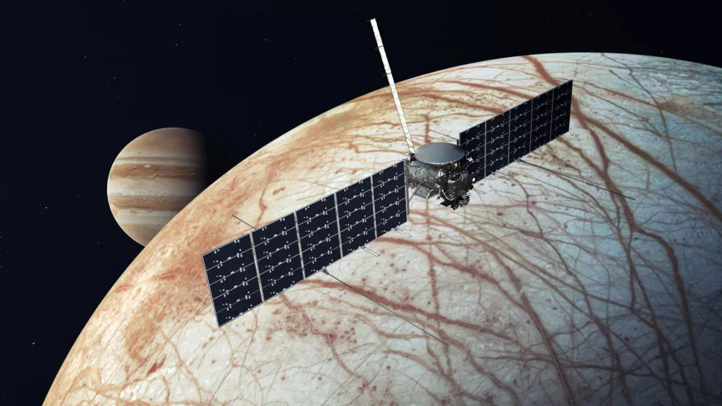 Ilustração da Europa Clipper. (Crédito da imagem: NASA/JPL-Caltech/Site Space)