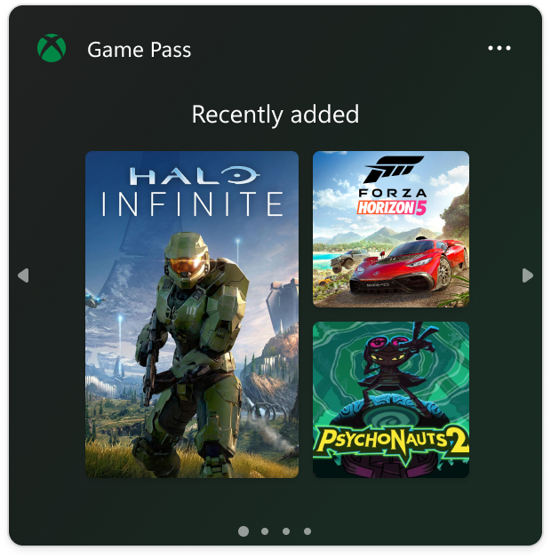 widget do Game Pass
