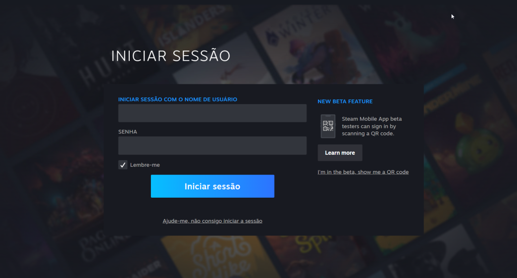 aplicativo móvel da Steam 