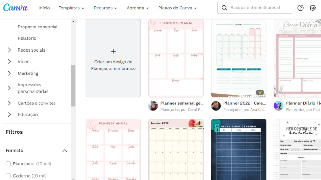 Planner Canva