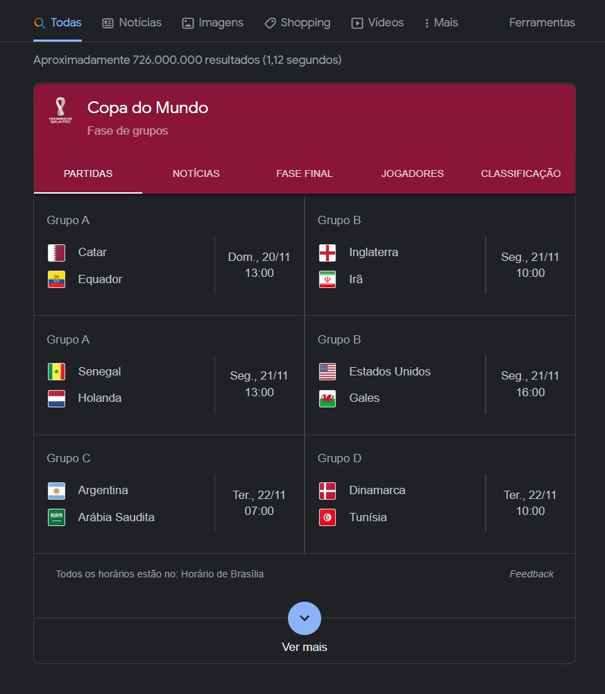 Google lança recursos para acompanhar a Copa do mundo futebol 2022 -  Inforchannel