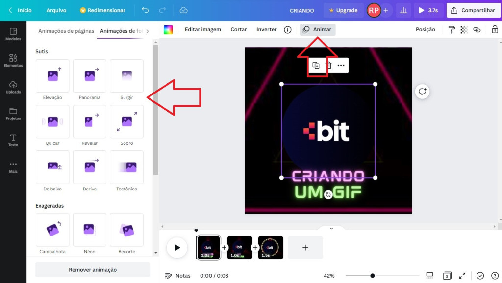 Criar GIF para zap com o Canva 