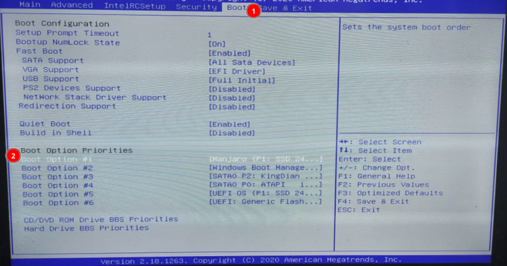 bios boot