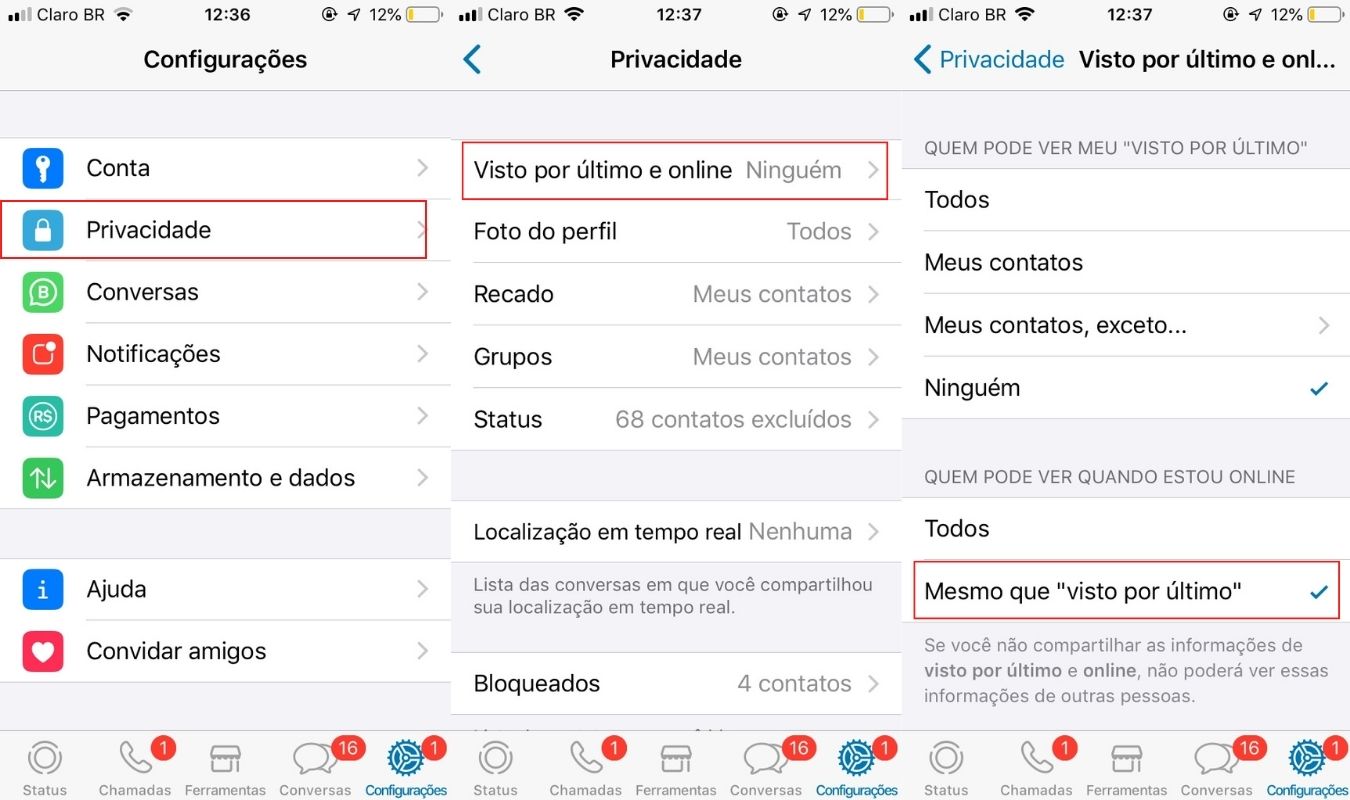 Dá para tirar o online do WhatsApp?