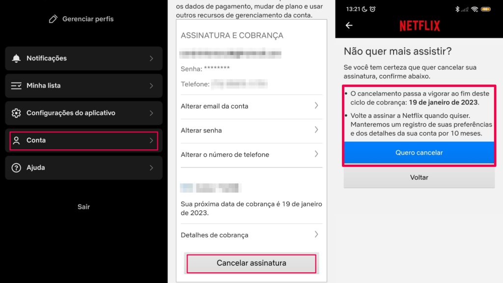 Como CANCELAR ASSINATURA do NETFLIX pelo seu CELULAR [SEM APLICATIVO] 