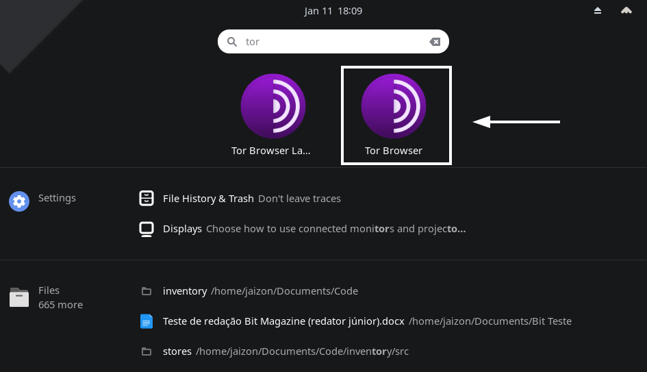 tor instalado no manjaro linux