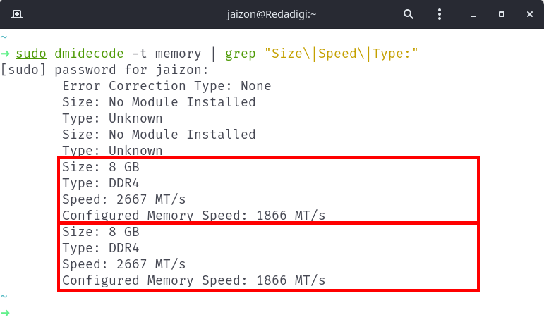 ver memória RAM no Linux