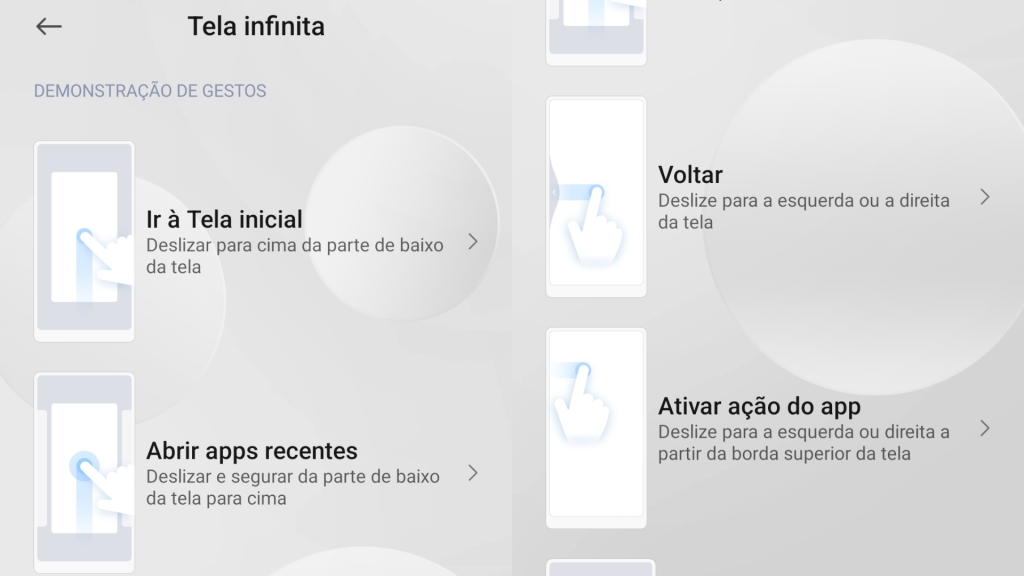 controle por gestos no android