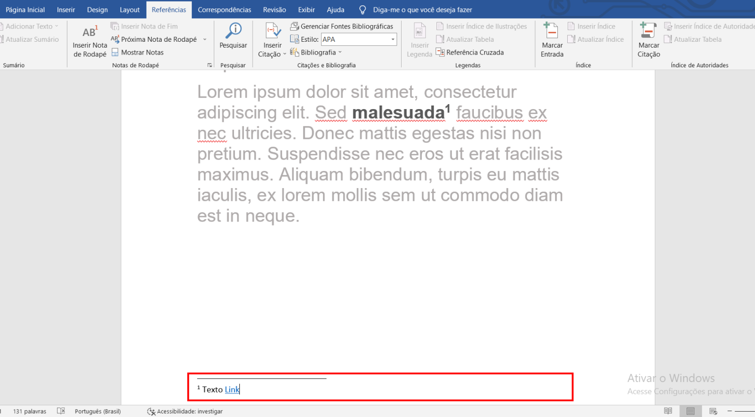 Como inserir nota de rodapé no Word? [Formatação]