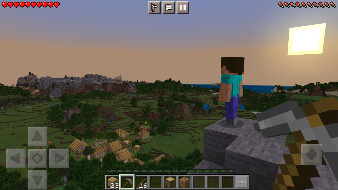 Captura de tela do personagem de Minecraft