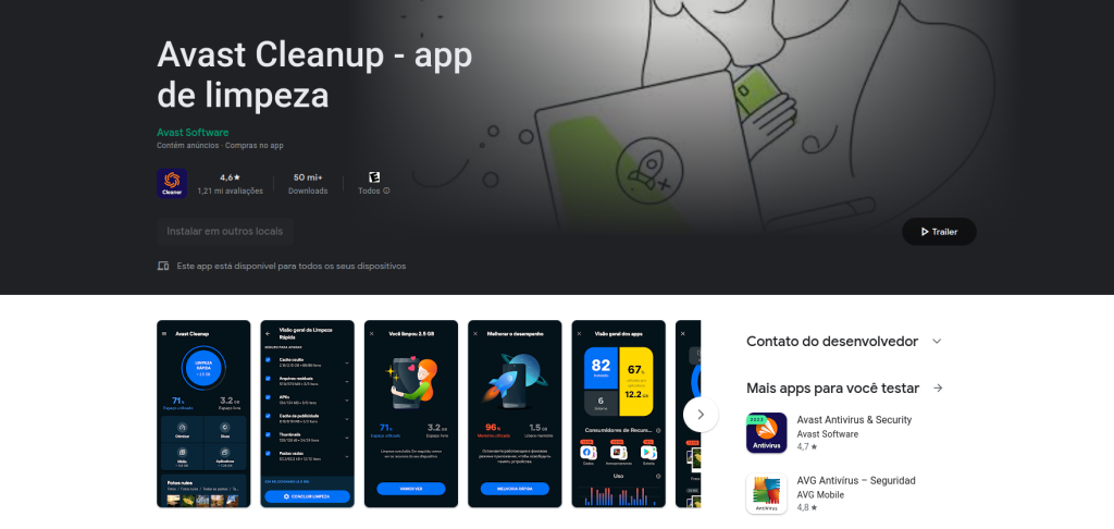 Avast Cleanup - app de limpeza
