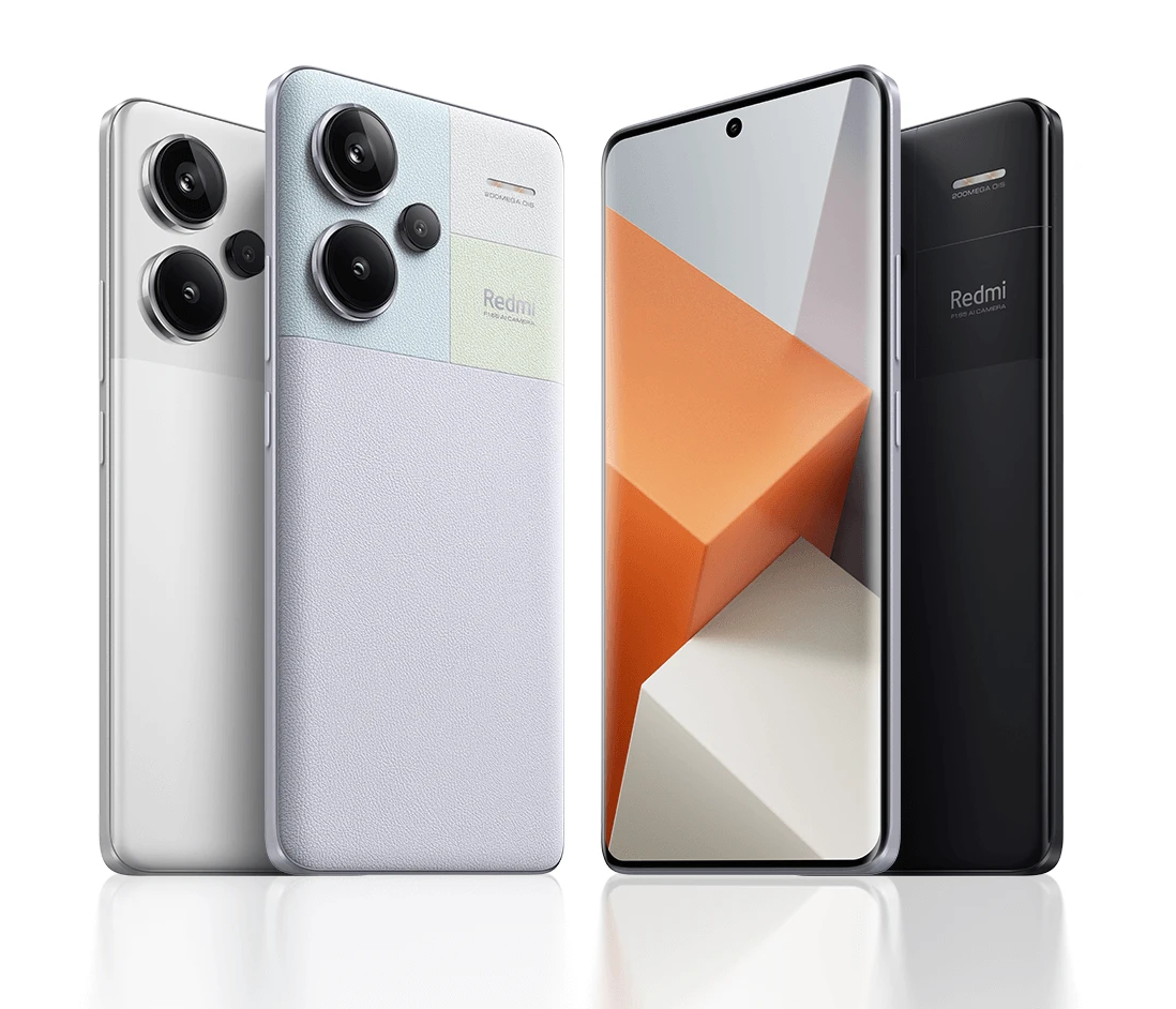 4 celulares Xiaomi 13 Note Plus nas cores branca e preto