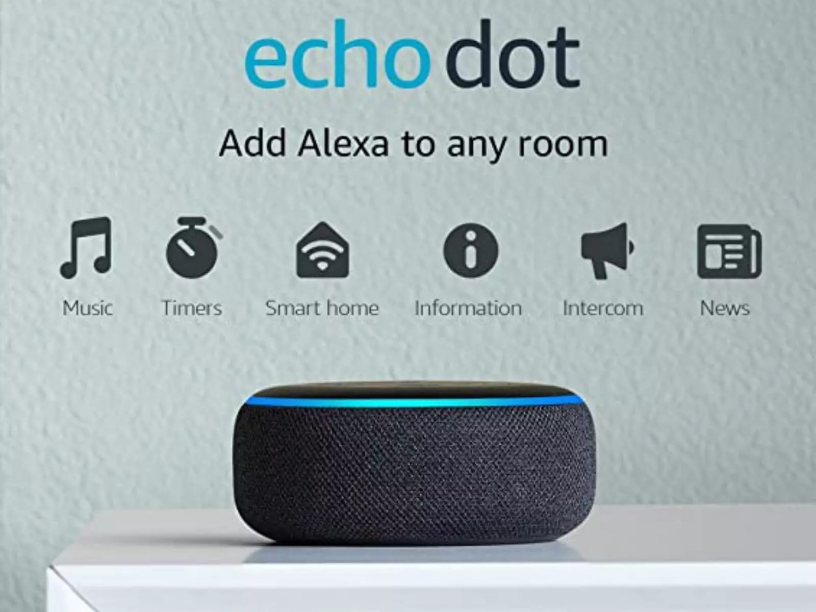 Banner de divulgação da Echo Dot Amazon