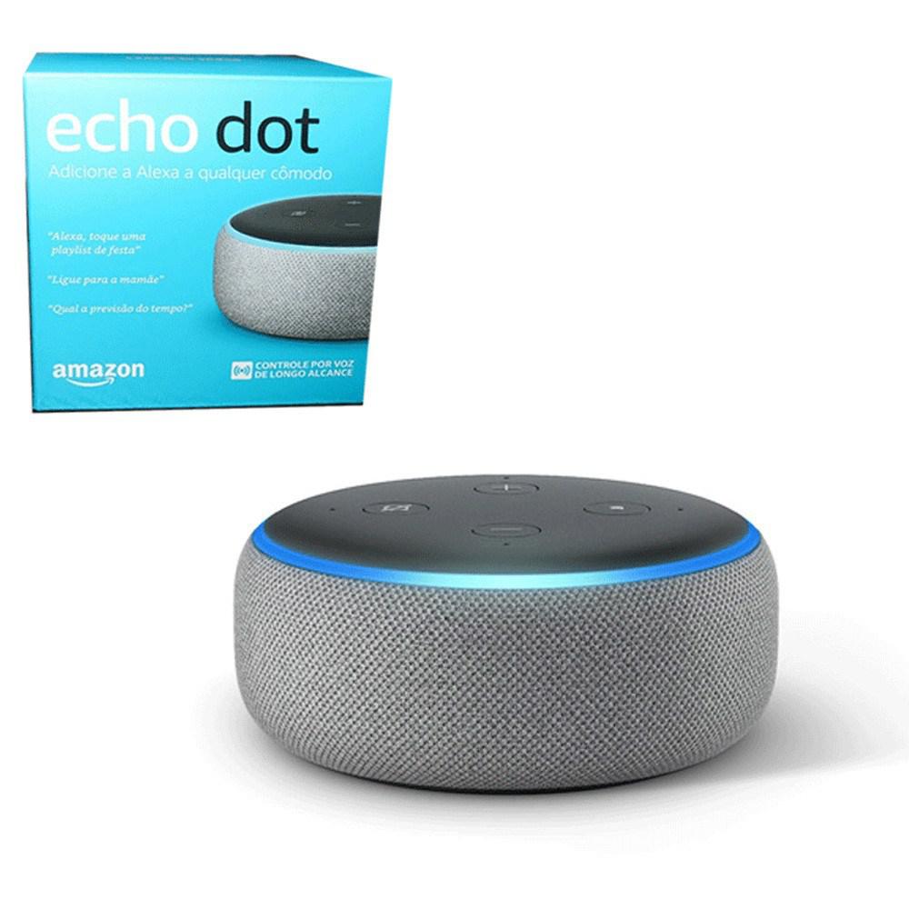 Foto promocional da Echo Dot Alexa 3ª geração