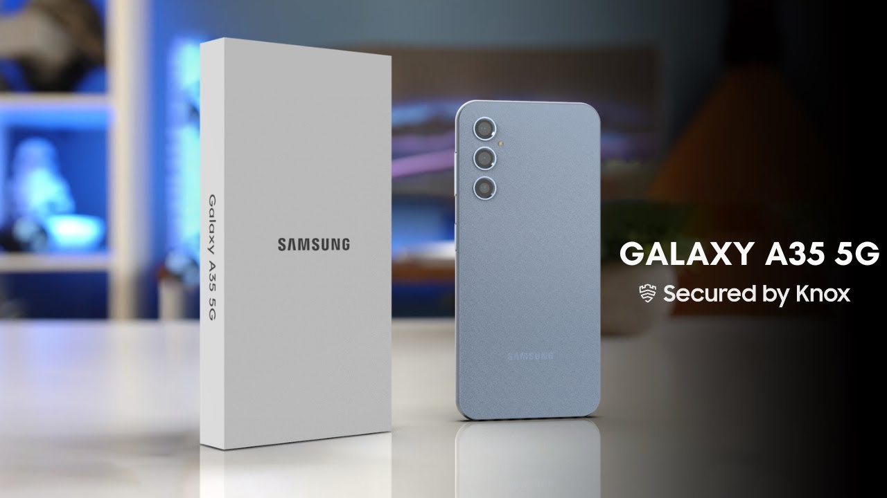 Samsung Galacy A35 2024 exposto em bancada