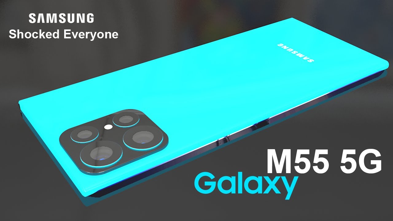 Primeiras imagens do novo Samsung Galaxy M55 2024 na cor azul