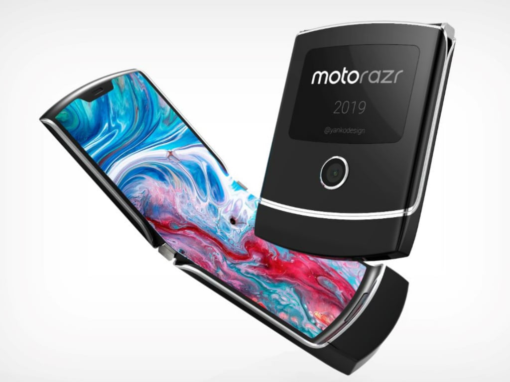 Facelift do Motorola Razr 30 Ultra na cor preta
