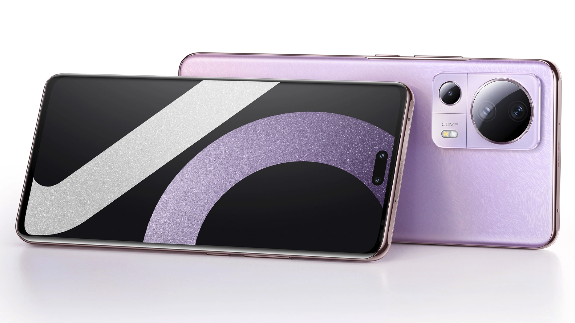 Foto promocional Xiaomi Civi 2 na cor lilás