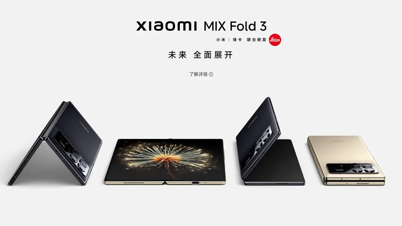 Banner promocional do novo celular Xiaomi Fold 3
