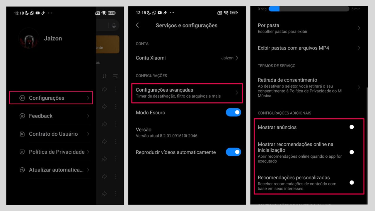 Tirar anúncio do celular nas configurações de aplicativos