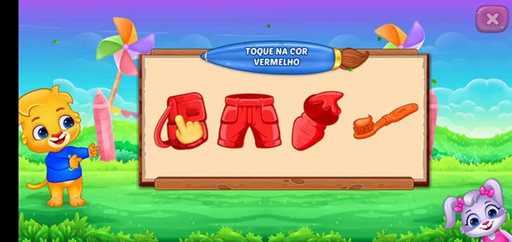 Imagem animada do aplicativo Formas e Cores