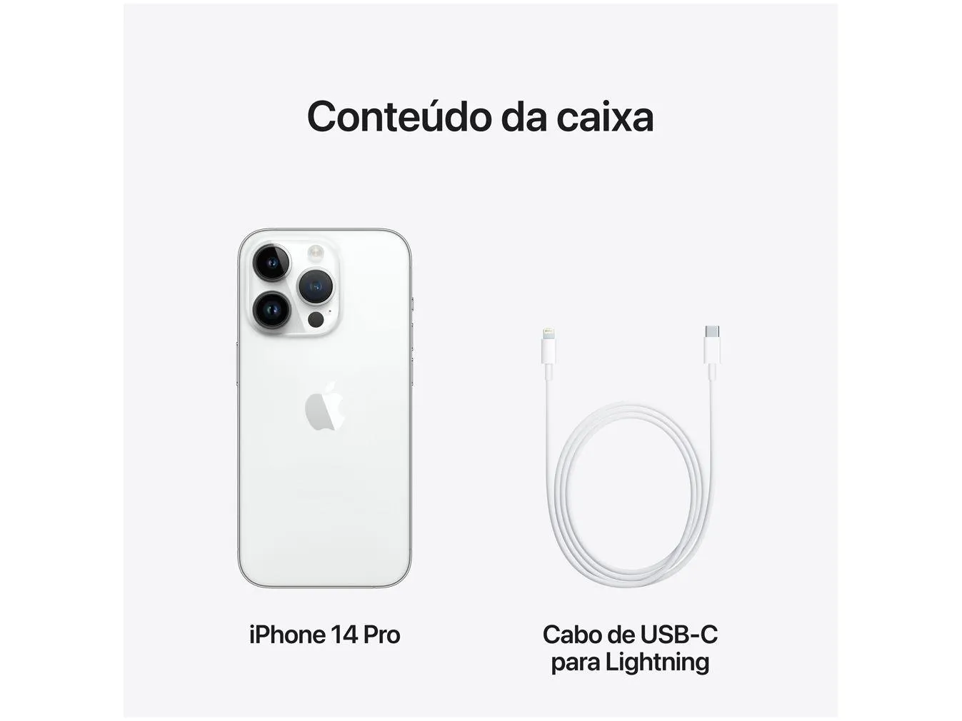 Conteúdo da caixa do iPhone 14 Pro 128GB 