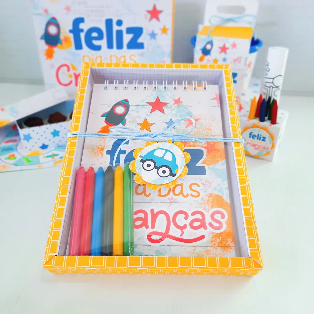 caixa temática de colorir para crianças