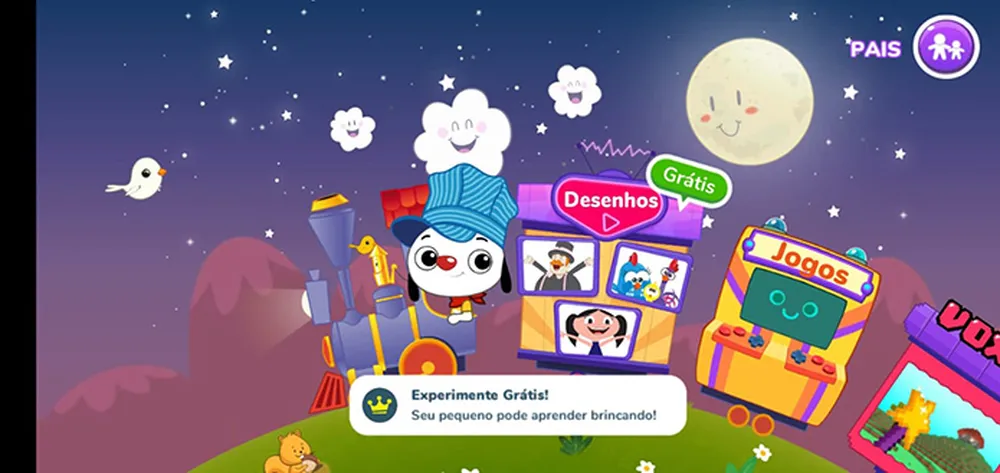 Interface aplicativo Playkids