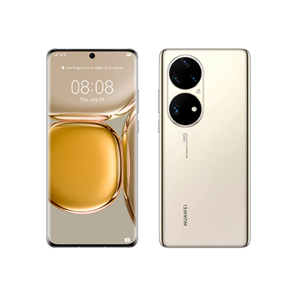 celular Huawei P50 dourado