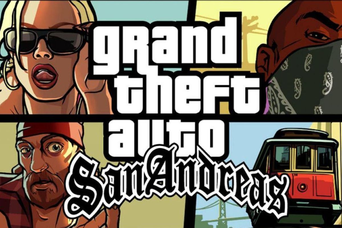A capa do jogo GTA San Andreas
