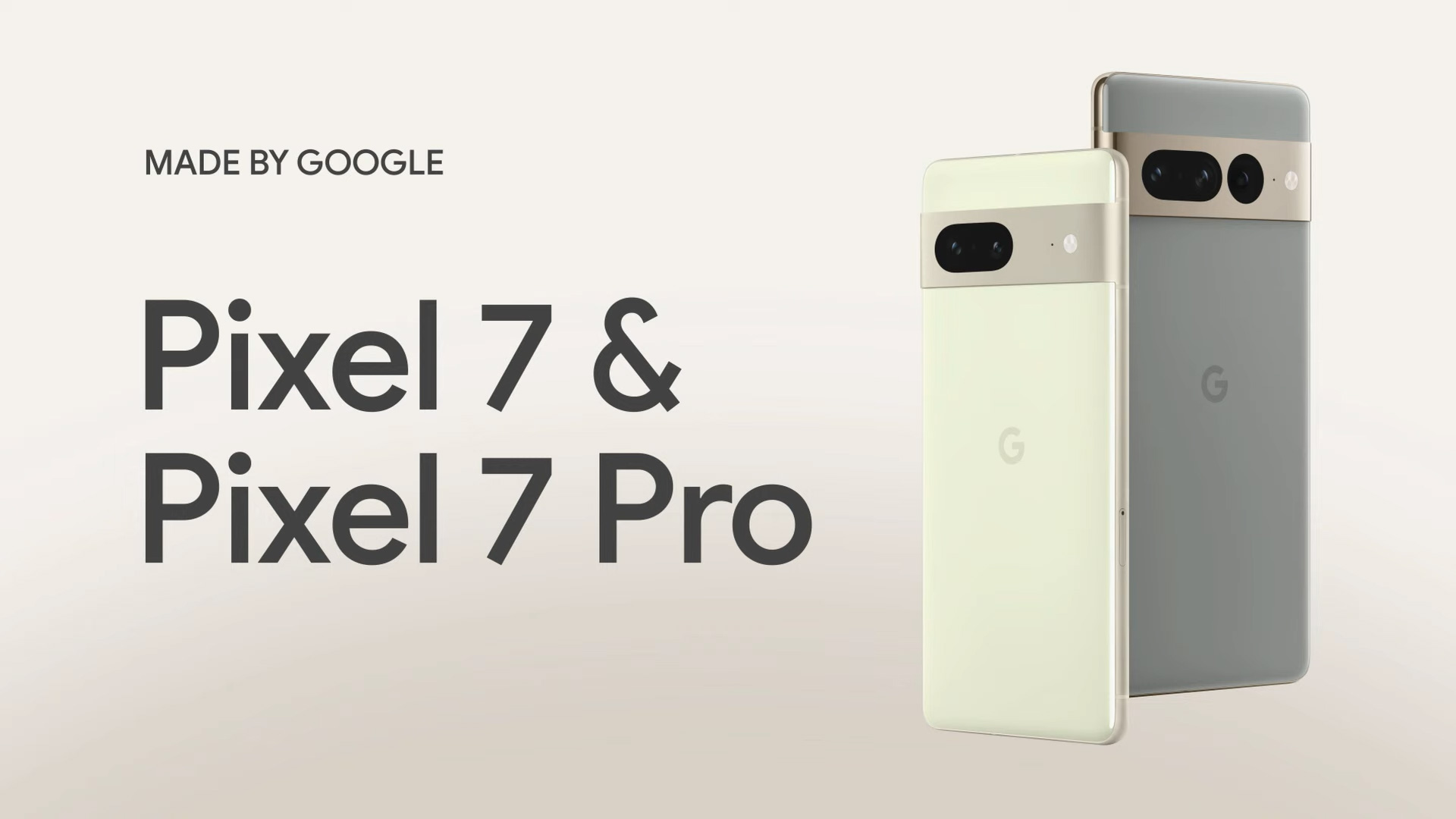 Celulares Google Pixel 7 e 7 Pro, nas cores branco e cinza