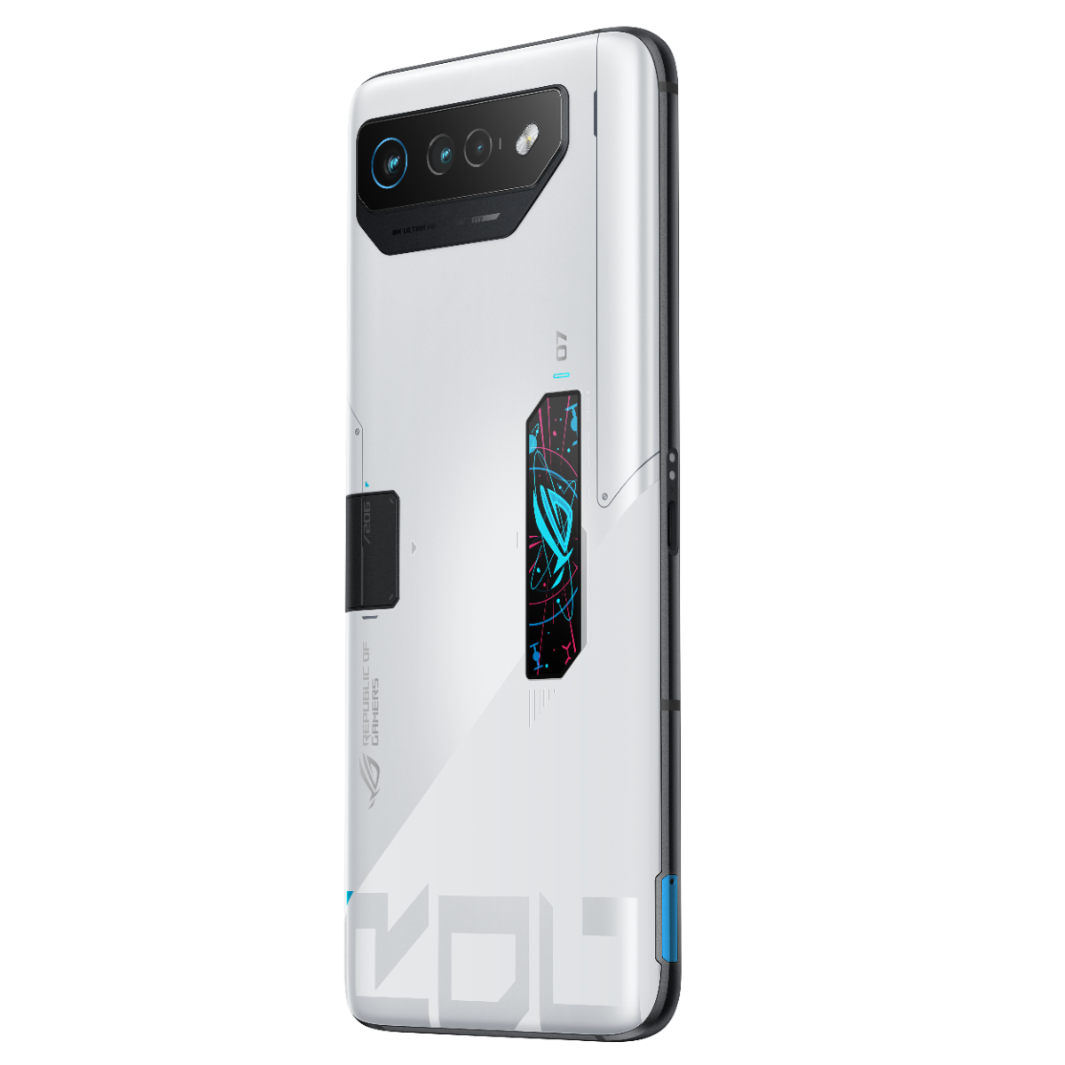 Traseira do celular ROG Phone 7 Ultimate branco