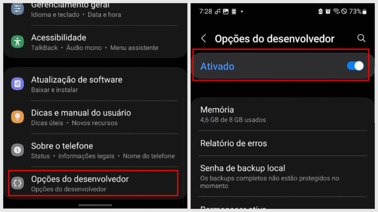 Desativar o modo desenvolvedor do celular nas configurações